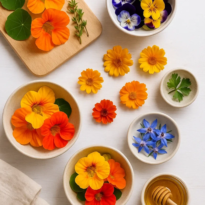Decorative edible flowers placeholder image