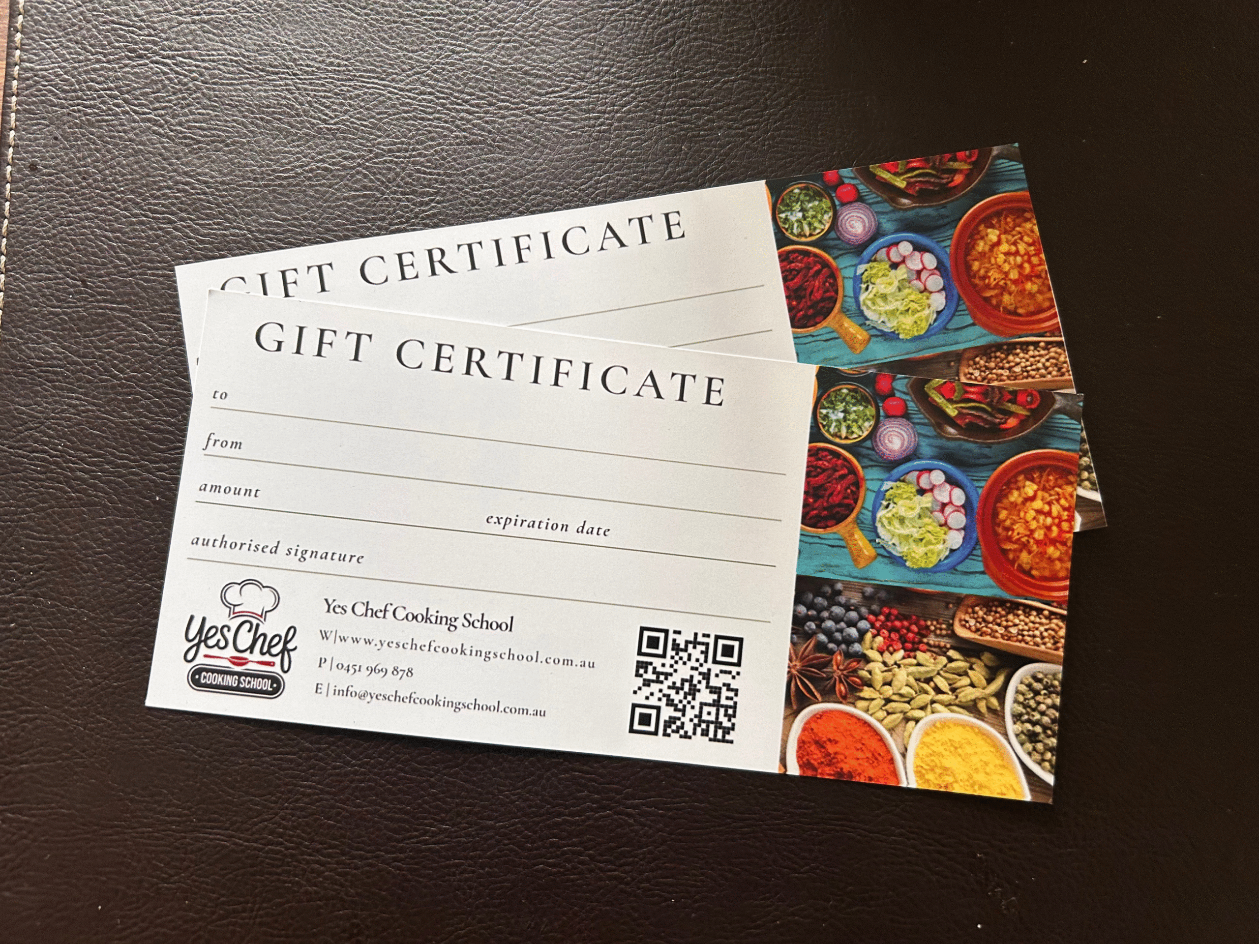 Yes Chef Cooking School gift certificates