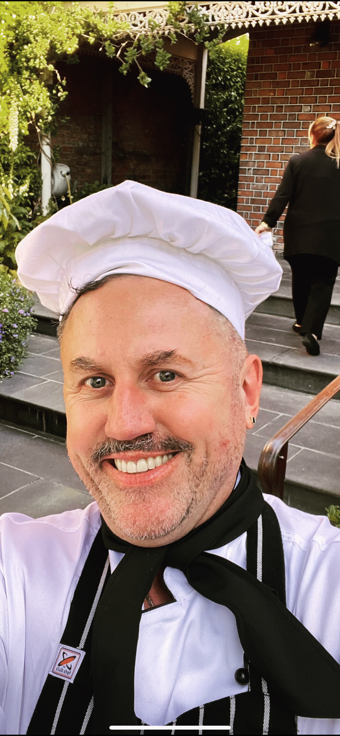 Chef Paul Le Noury in chef whites and hat