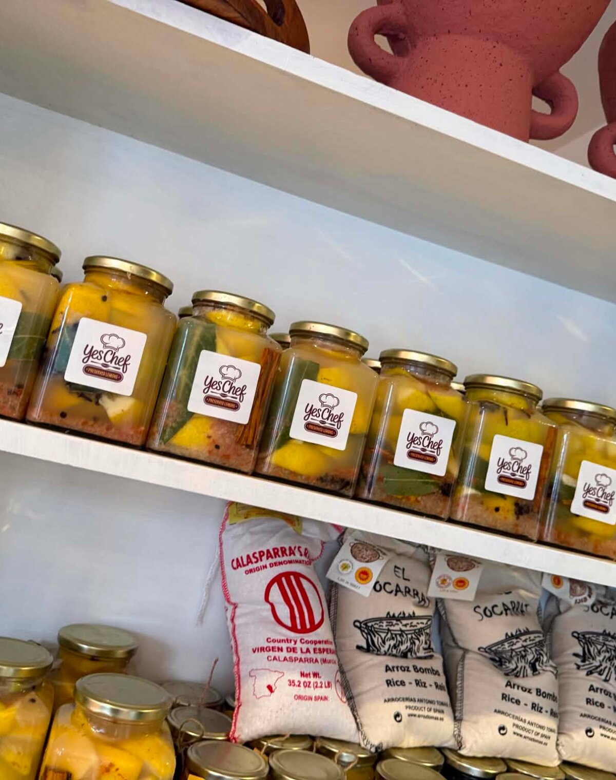 Preserved lemons packed into jars