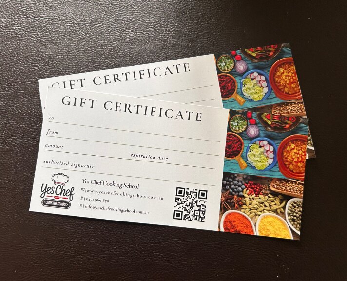 Yes Chef Cooking School gift certificates