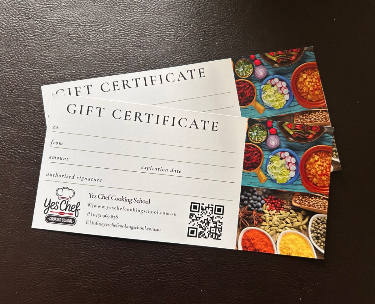 Yes Chef Cooking School gift certificates